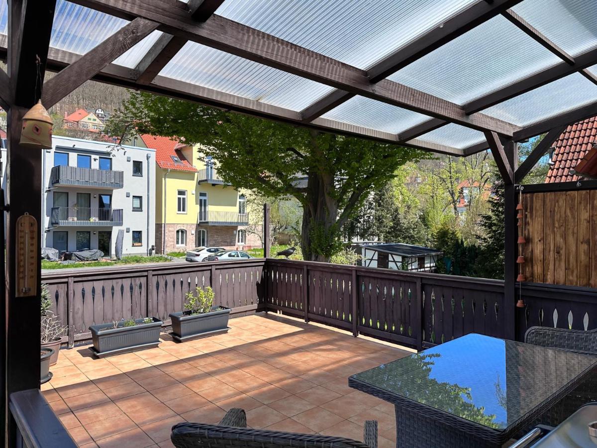 Schoene Altbauwohnung Mit Grosser Sonnenterrasse Rudolstadt Esterno foto